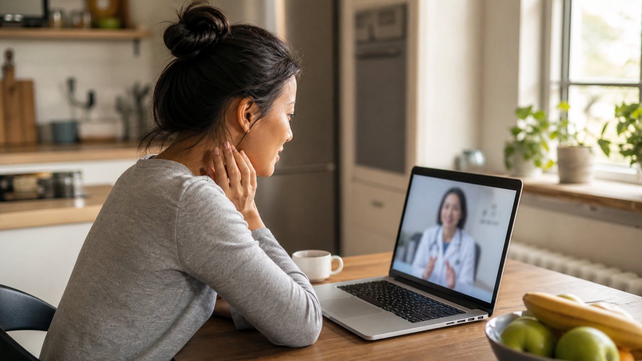 A telehealth consultation about GLP-1 weight-loss treatment